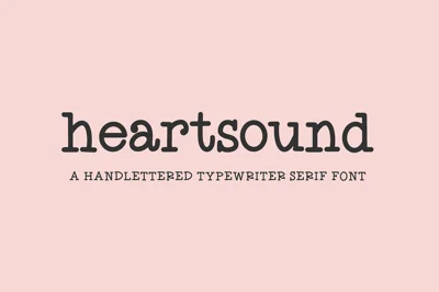 Heartsound Typewriter Serif Font