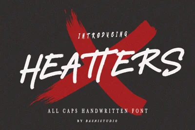 Heatters | All Caps Handwritten Font