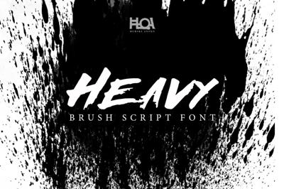 Heavy|Brush script font Free Download