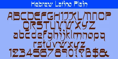 Hebrew Latino Font