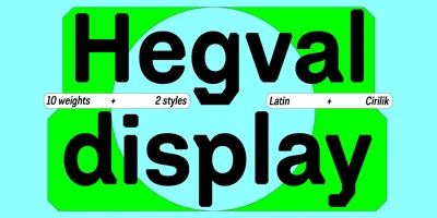 Hegval Display Font