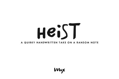 Heist — A Handwritten Take on Ransom Font