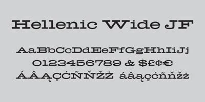 Hellenic Wide JF Font