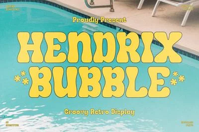 Hendrix Bubble Groovy Retro Display Font