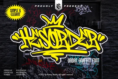 Hesorder Urban Graffiti Font