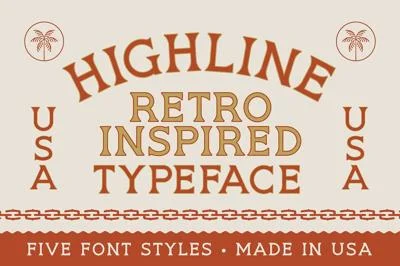 HIGHLINE Font | Vintage Font