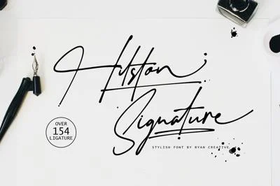 Hilston - Signature font script