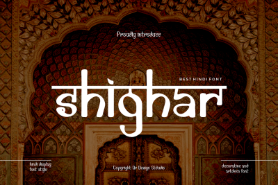 Shighar - Artdeco & Hindi Font