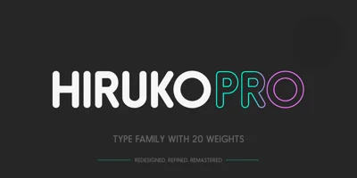 Hiruko Pro Font