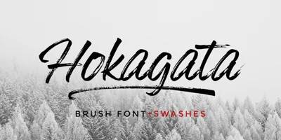 Hokagata Brush Font