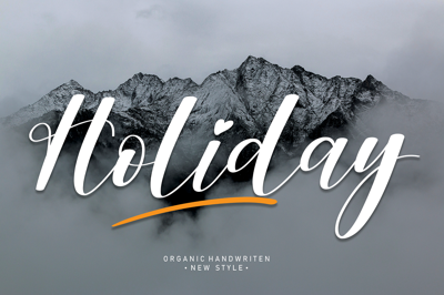 Holiday | Script font Free Download