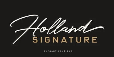 Holland Signature Font