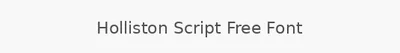 Holliston Script Free Font