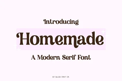 HOMEMADE Bold Modern Serif Font