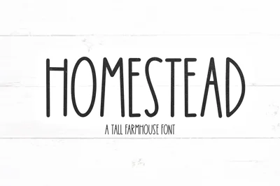 Homestead | Tall Farmhouse Font