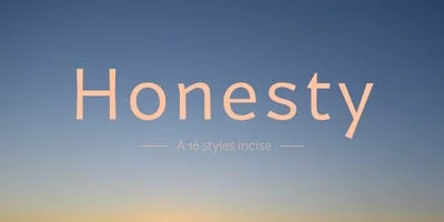 Honesty Font