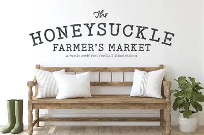 Honeysuckle Market Fonts + Elements Free Download