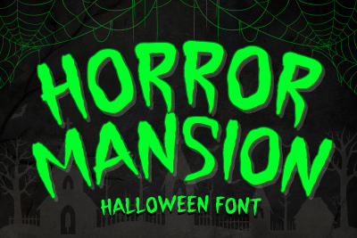 Horror Mansion is a Halloween Font