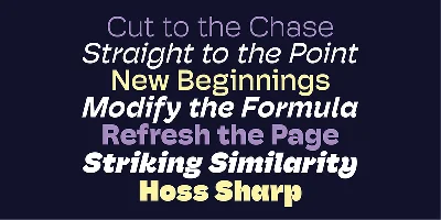 Hoss Sharp Font