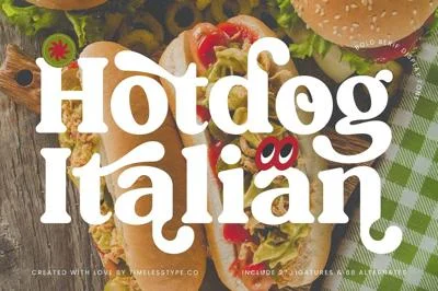 Hotdog Italian Bold Serif Display Font