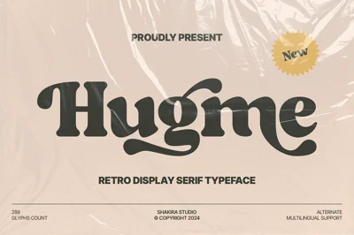 Hugme - Retro Serif Display Font