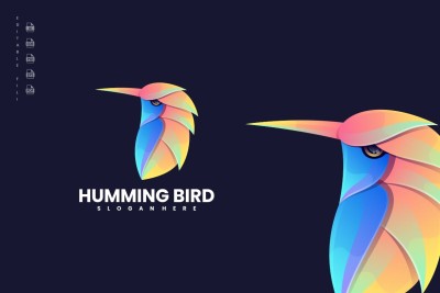 Humming Bird Design Logo