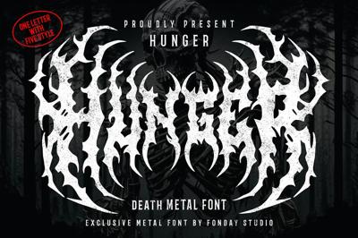 HUNGER - Death Metal Font Free Download