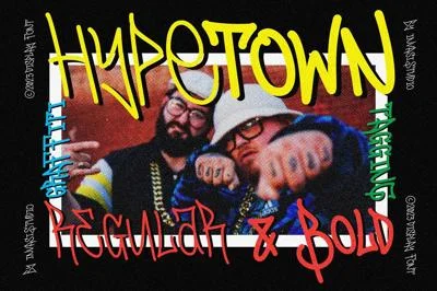Hypetown - Urban Graffiti Font