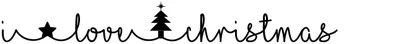 I Love Christmas Font