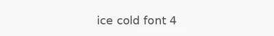 ice cold font 4