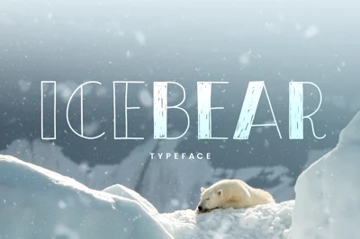IceBear / A two-faced font