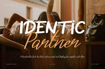 Identic Partner Handwritten Font Duo