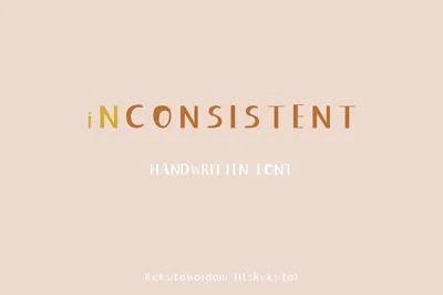Inconsistent Handwritten Font