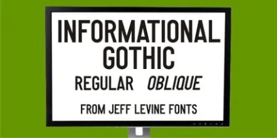 Informational Gothic JNL Font Free Download