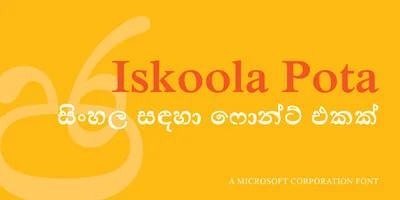 Iskoola Pota Font