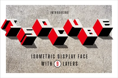 Isocube – Layered Isometric Font