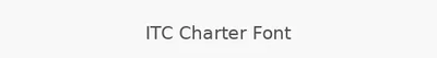 ITC Charter Font