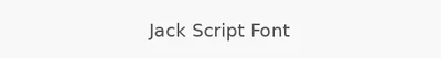 Jack Script Font