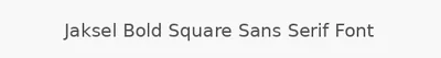 Jaksel Bold Square Sans Serif Font