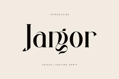 Jangor ligature serif typeface Free Download