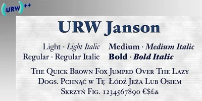 Janson Font