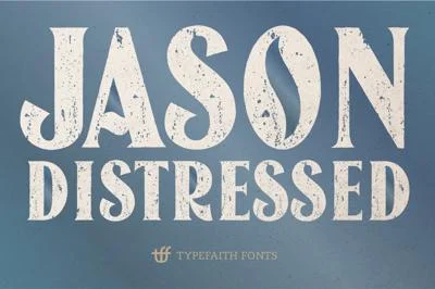 Jason Caps Distressed Font