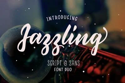 Jazzling Script & Sans - Font Duo