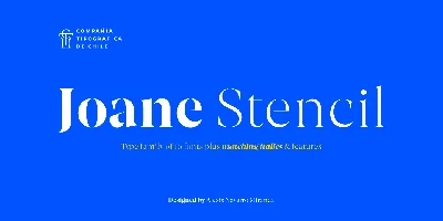 Joane Stencil Font