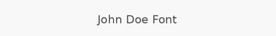 John Doe Font