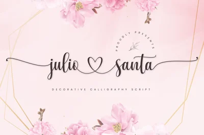 Julio Santa - Romantic Script Font