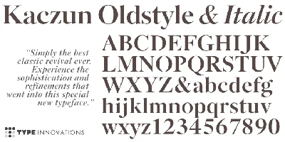 Kaczun Oldstyle Bold Font