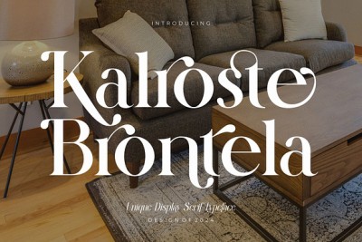 Kalroste Brontela Display Serif Font