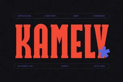 Kamely Modern Futuristic Slab Serif Font