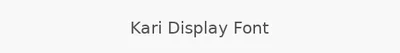Kari Display Font